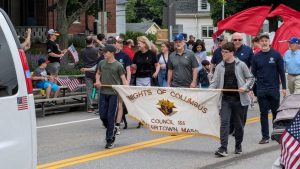 Knights marching in the Watertown Memorial Day Parade.